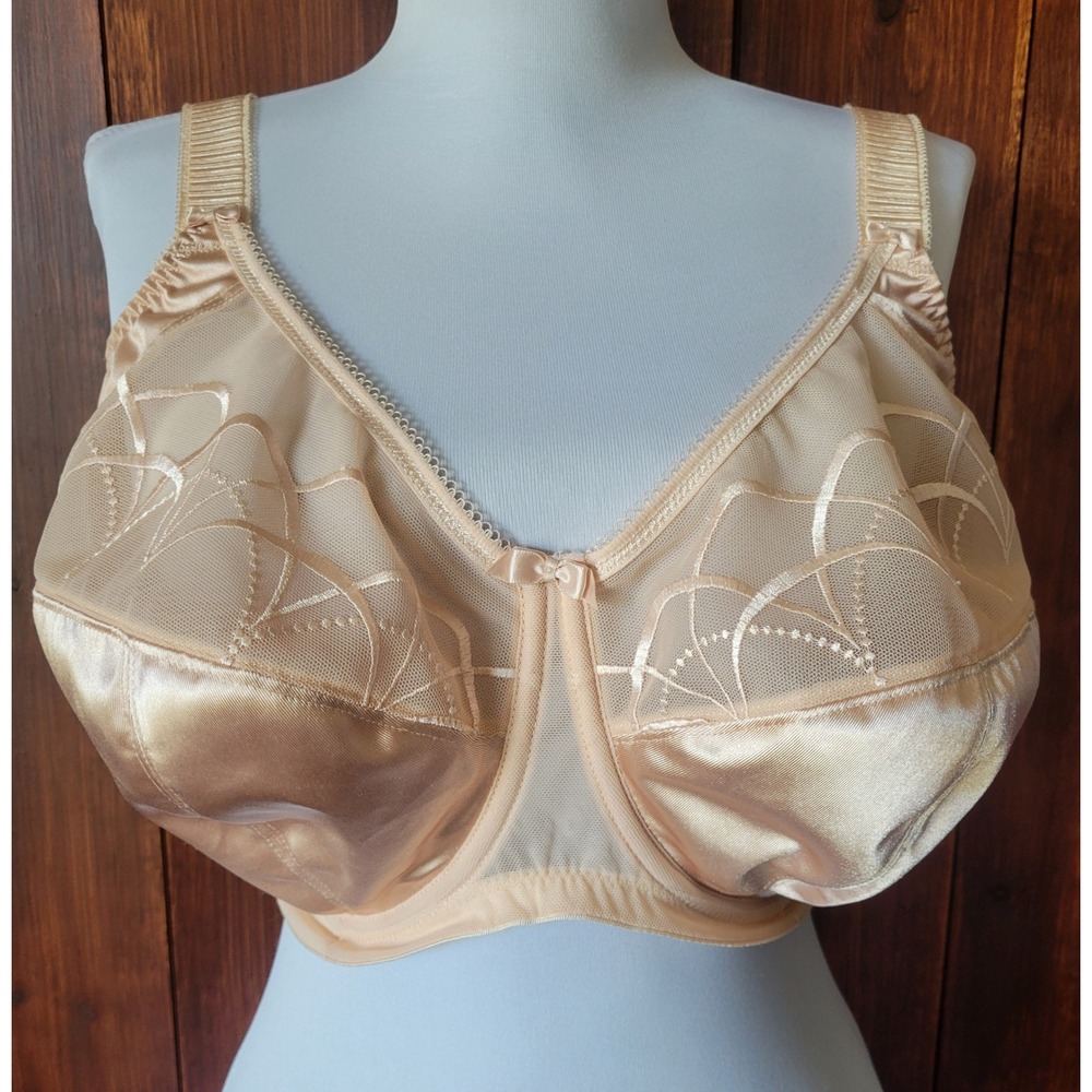 Elomi Cate EL4030 Full Cup Underwire Bra 38G UK 38I Art Deco Embroidered Charm